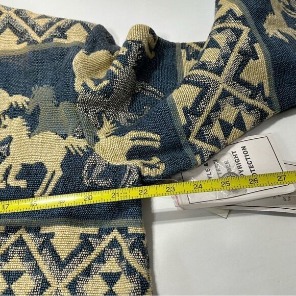 New Identity Carpet Blanket Jacket Horses 100% Cotton Hand Woven  XL NWT - Picture 10 of 11